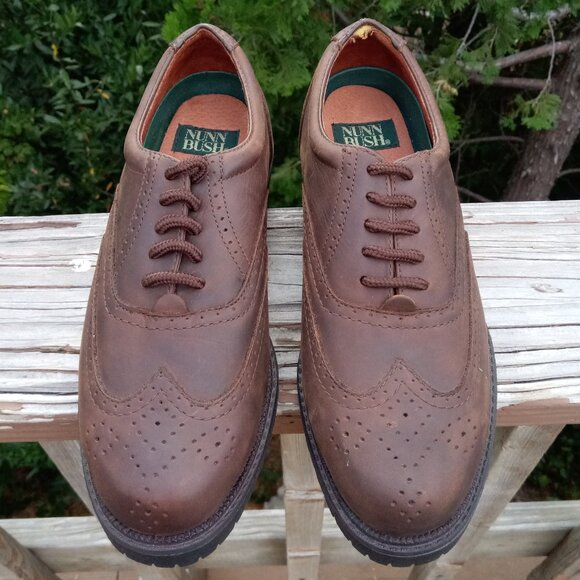 Nunn Bush leather brown Bucks men\'s shoes sz 7 1/2 NEW main image 14